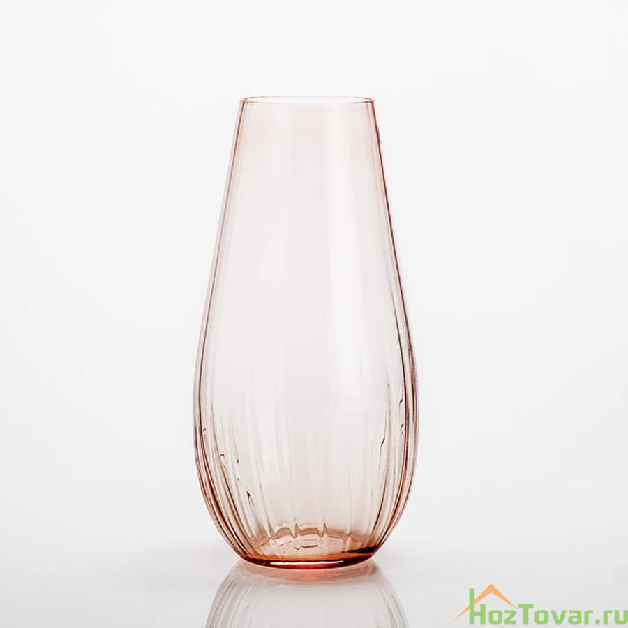 Ваза Bohemia Crystal Waterfall, H=30,5 см, розовая