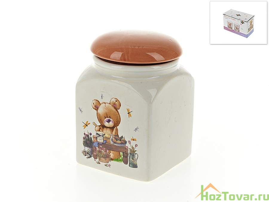 Банка для сыпучих продуктов "Berny" 12*12*18см v=1500мл (квадратная) (подарочная упаковка)
