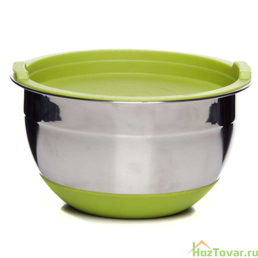 Миска стальная с крышкой MIX 16х9.5см 1.4л